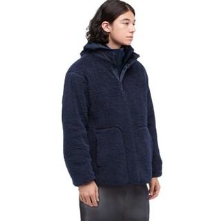 UNIQLO 优衣库 X White Mountaineering 男女款立领摇粒绒卫衣 443221 藏青色 XS