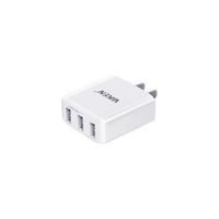 VIKEN 维肯 ZS-2USB-K01 手机充电器 双USB-A 10W+Type-C/Lightning/Micro-B 3A 数据线 TPE 1.2m 灰色