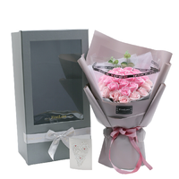 FirstLove 花礼系列 心形玫瑰香皂花 33朵 粉色 礼盒装