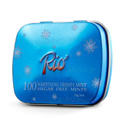 RIO Rio 瑞欧无糖薄荷糖15g（皓洁冰爽味）清新口气口香糖零食