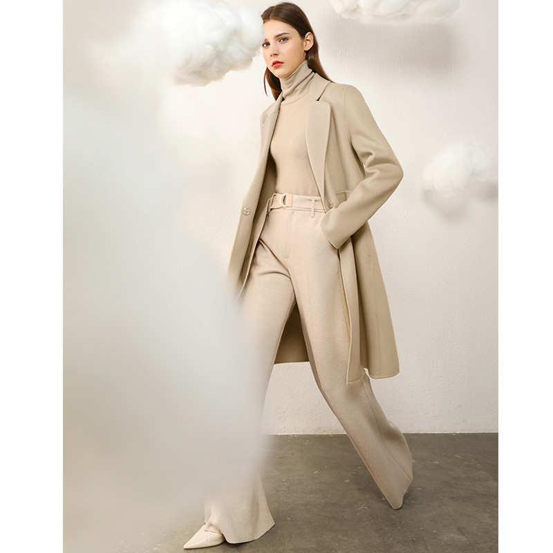 AMII  WT1-817222 女士全羊毛双面呢大衣