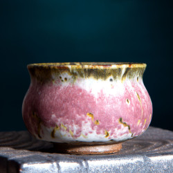 shushiteaceremony束氏茶道黄丽君120ml樱花釉个人主人杯品茗杯茶盏