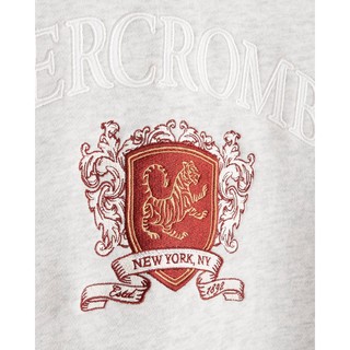 &F男装 徽章Logo款圆领运动衫 314077-1 Abercrombie & Fitch