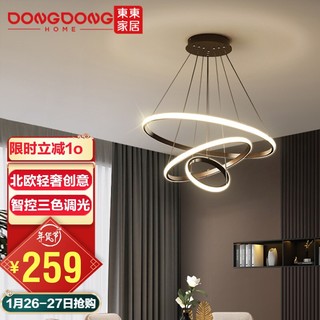 DongDong 東東 家居吊灯 led北欧简约创意吊灯餐厅灯后现代线条吊线灯具 追星65瓦