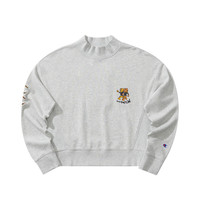 Champion 虎虎系列 女士半高领卫衣 UW-VSW11 浅灰色 L