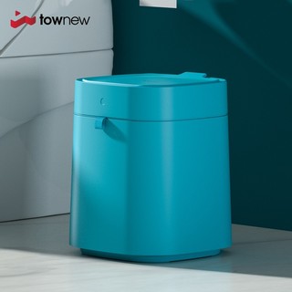 TOWNEW 拓牛 智能垃圾桶T AIR X 家用带盖可充电自动打包换袋客厅卧室卫生间垃圾桶13.5L T Air X湖绿