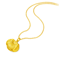 05元】周大福黄金首饰_chow tai fook 周大福 eof98 长命锁足金吊坠