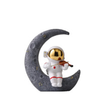 唐朝 乐队系列 月亮小提琴队员 宇航员摆件 金色