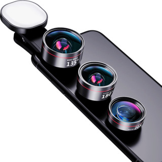 小天 4k超广角手机镜头外接高清摄像头适用于华为苹果13专业单反外置拍摄拍照神器前置微距鱼眼辅助放大镜照相 【单反级】超清双镜头【超广角+微距】