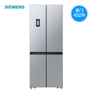 SIEMENS 西门子 KM46FA90TI 混冷十字对开门冰箱 452L 欧若拉银