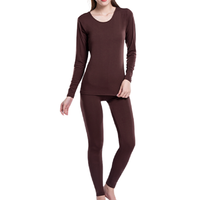 顶瓜瓜 女士秋衣秋裤套装 DGG-BYE2 咖啡色 M