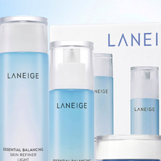 LANEIGE 兰芝 水库凝肌清爽型护肤套装 (爽肤水200ml+15ml+保湿乳120ml+15ml+新水酷清润乳霜50ml+面霜10ml+精华液5ml+水润睡眠面膜15ml)