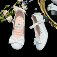 波特比学院 爱莉尔 低跟浅口单鞋 白色