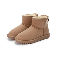 hotwind 热风 女士短筒雪地靴 H089W1830189 米杏 40