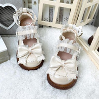 波特比学院 大头娃娃 低跟浅口单鞋 细闪生成