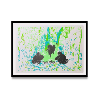 WE GALLERY 维格列艺术 冀皓天《森林火焰》29.7x21cm 2020 RISO印刷