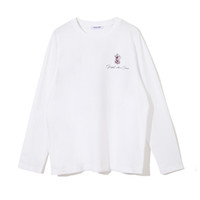 JACK&JONES 杰克琼斯 男士圆领长袖T恤 222102007 本白 L