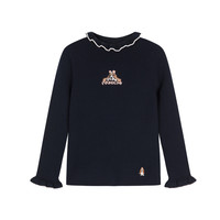 Hush Puppies 暇步士 HPPQGD24CD546 女童针织打底衫 藏蓝 120cm