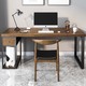 实木办公电脑桌多功能双人台式家用卧室学习书桌简约办公室桌椅子