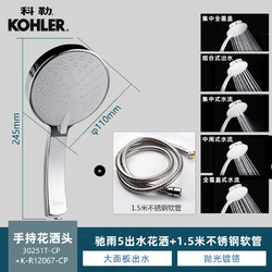 KOHLER 科勒 淋浴花洒喷头手持花洒多功能莲蓬头配件软管支架K-30251T