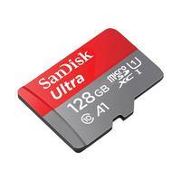 SanDisk 闪迪 Micro-SD存储卡 128GB（USH-I、Class10、U1、A1）+SD卡套+金属签字笔
