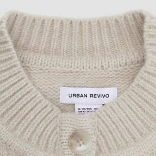 URBAN REVIVO 女士圆领针织开衫 WLE1S9DX2001