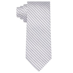 Calvin Klein 卡尔文·克莱 Men's Frosted Lux Slim Stripe Tie