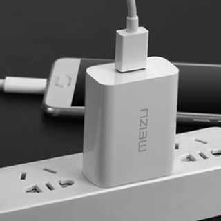 MEIZU 魅族 UP0830S 手机充电器 USB-A 24W+Type-C 数据线 白色