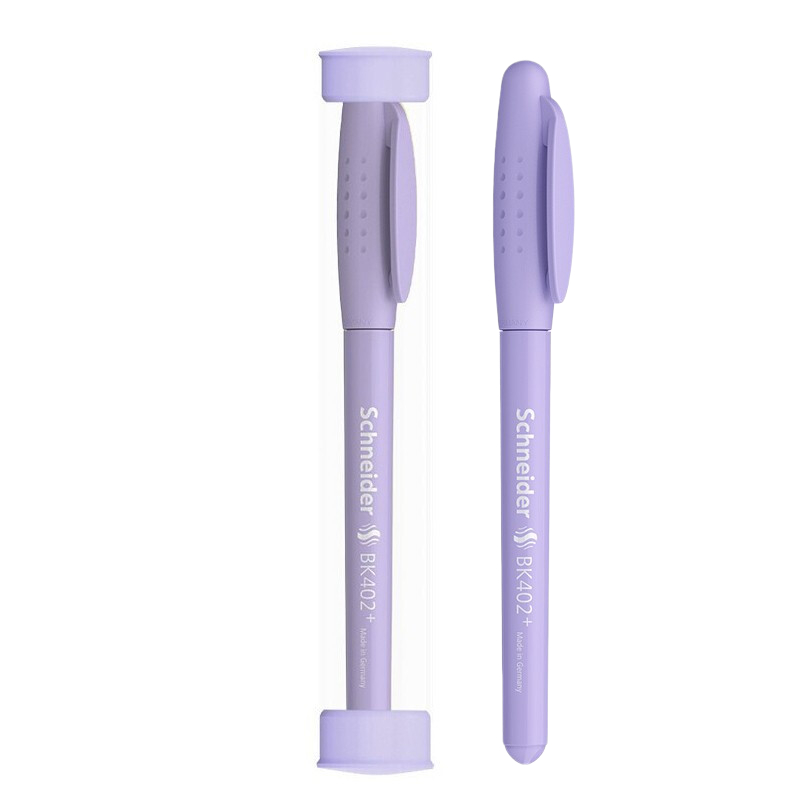 Schneider 施耐德 德国进口小学生钢笔 BK402+ 薰衣草紫 EF尖 钢笔+笔筒 墨囊需要单独购买