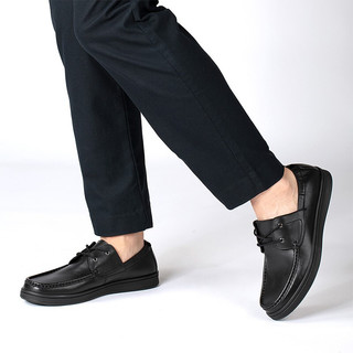 七面 Elite系列 男士商务休闲鞋 MS705E01 黑色 43