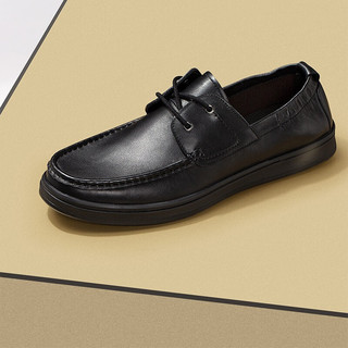 七面 Elite系列 男士商务休闲鞋 MS705E01 黑色 42
