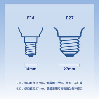 PHILIPS 飞利浦 节能灯泡E14E27螺口2U3U节能灯U型灯管家用电灯泡替换超亮