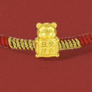 ZHOU LIU FU 周六福 A179501 生肖虎足金玉石手绳 16cm 0.35g