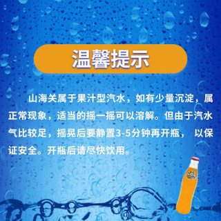 山海关果汁汽水 果汁碳酸饮料老汽水 国潮饮料 网红汽水 桔味248ml*12瓶