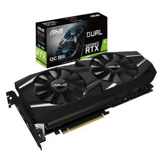 ASUS 华硕 DUAL-GeForce-RTX 2080-O8G 显卡 8GB 黑色