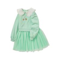 balabala 巴拉巴拉 208121111009-40304 女童连衣裙 粉绿 160cm