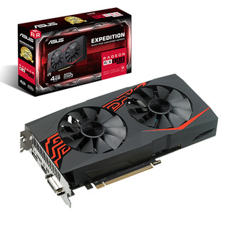 ASUS 华硕 EX-RX 580 2048SP-4G 显卡 4GB 黑色