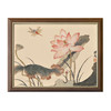 上品印画 金弘道《荷花和蜻蜓》40x30cm 油画布 古韵棕色框