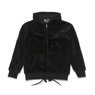 BOY LONDON 伦敦男孩 男女款夹克外套 BOY SHERPA ZIP HOOD 黑色 L