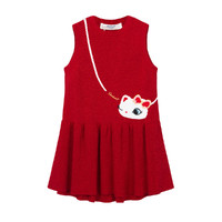 Souhait 水孩儿 SHPQGZ32CZ688 女童马甲裙 珊瑚红 110cm