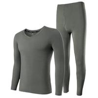 goldlion 金利来 羊毛轻暖系列 男士保暖内衣套装 GMAS12031 炭灰 M