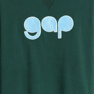 Gap 盖璞 男女款圆领卫衣 756678 绿色 S