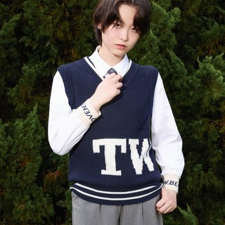 TEENIE WEENIE 女士V领针织马甲 TTKN214916P-00 藏青色 XL
