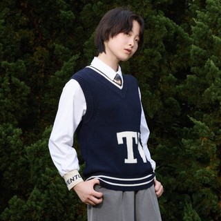 TEENIE WEENIE 女士V领针织马甲 TTKN214916P-00 藏青色 XL