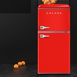 Galanz 格兰仕 复古系列 BCD-106VF/J 直冷双门冰箱 106L 红色