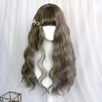 Sinwavy斯万家 Lolita洛丽塔 牧羊少女 空气刘海玉米烫假发 青木亚麻色