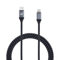momax 摩米士 DL39 MFi认证 Type-C转Lightning 18W 数据线 尼龙编织 1.2m 深空灰