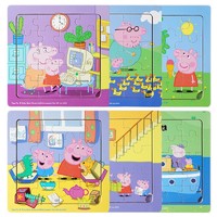 小猪佩奇（Peppa Pig）拼图儿童幼儿套装进阶版双层加厚2-8岁早教拼插送孩子生日寒假新年礼物 6片木质