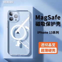 狸贝多 苹果MagSafe磁吸透明超薄硬壳 iPhone13系列