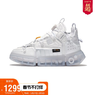 LI-NING 李宁 男鞋运动时尚鞋2021中国李宁男子潮流休闲鞋AZGS039 标准白-4 41.5
